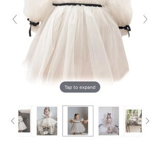 Elegant Cream Tulle Dress for Kids